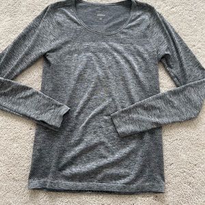 Nike Grey Long Sleeve Dri Fit Top in Size Small